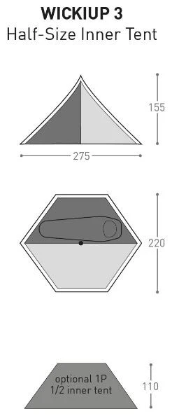 Bach Wickiup 3 Half Size Innertent Vapor Blue