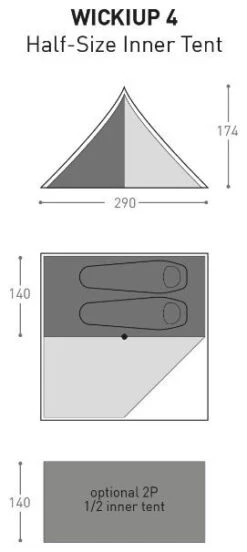 Bach Wickiup 4 Half Size Innertent Vapor Blue