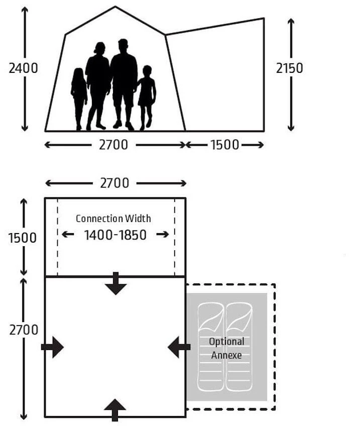 Kampa Cross AIR T/G Drive-Away Awning 5 Kampa Cross AIR T/G Drive-Away Awning – Bild 3