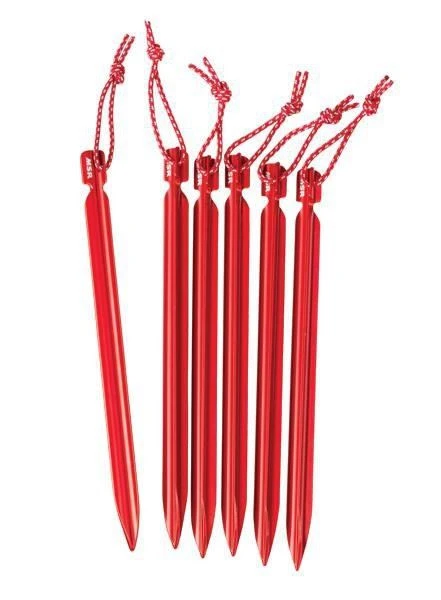MSR Mini Groundhog Stake Kit 6pcs Red 3 MSR Mini Groundhog Stake Kit 6pcs Red