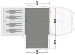 Outwell Airville 4SA Flat Woven Carpet (430 X 275 Cm) Afmeting: 260 X 450 Cm -Günstiges OutdoorXL Geschäft outwell airville 4sa flat woven carpet 430 x 275 cm 1