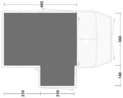 Outwell Airville 6SA Footprint Black-Grey 7 Outwell Airville 6SA Footprint Black-Grey -Günstiges OutdoorXL Geschäft outwell airville 6sa footprint grey 1