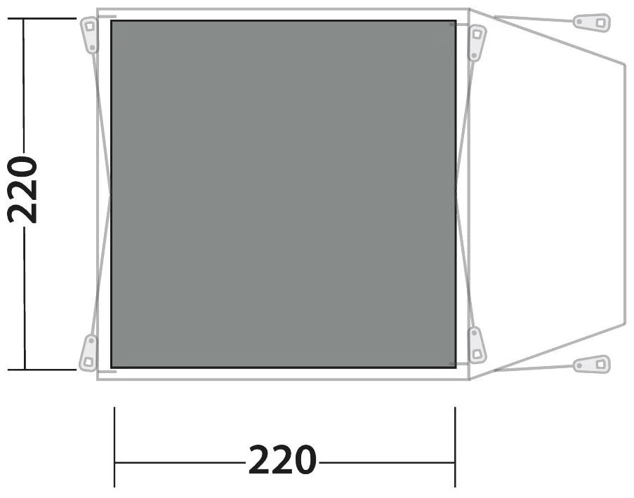 Outwell Beachcrest Footprint Black-Grey 5 Outwell Beachcrest Footprint Black-Grey – Bild 3