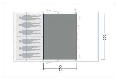 Outwell Birchdale 6PA Flat Woven Carpet Grey 5 Outwell Birchdale 6PA Flat Woven Carpet Grey – Bild 3