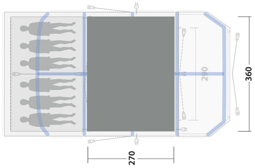 Outwell Forestville 6SA Woven Carpet 6 Outwell Forestville 6SA Woven Carpet – Bild 4