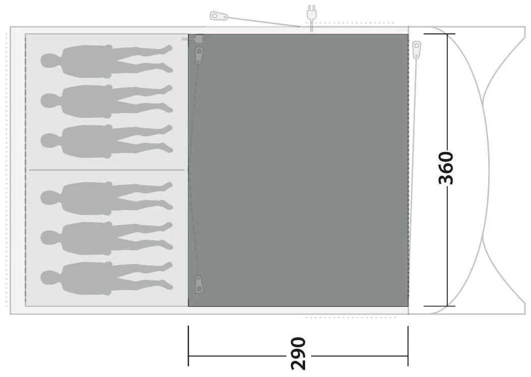 Outwell Greenwood 6 Flat Woven Carpet Black-Grey 6 Outwell Greenwood 6 Flat Woven Carpet Black-Grey – Bild 4