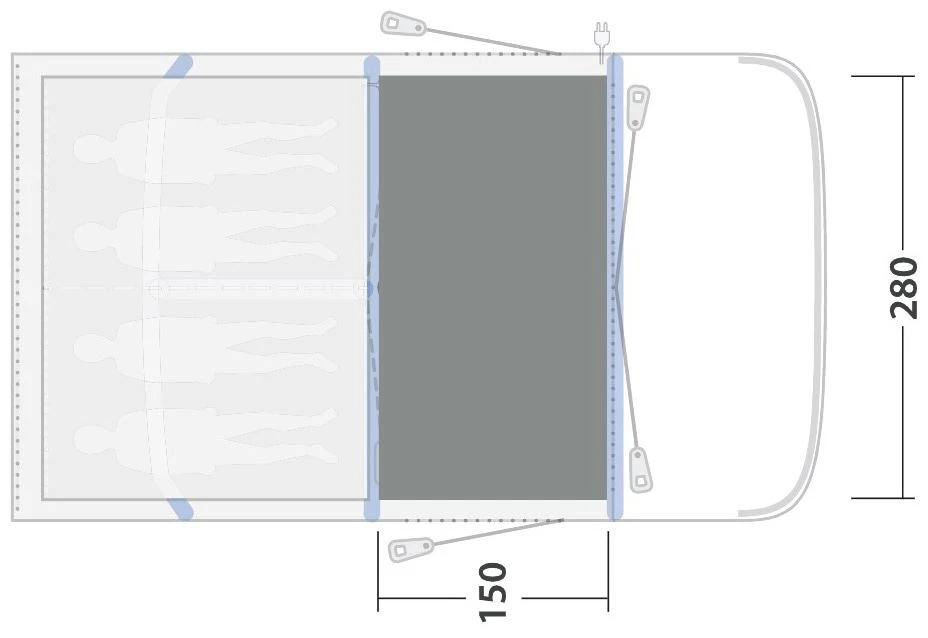 Outwell Hayward Lake 4ATC Flat Woven Carpet Black-Grey 5 Outwell Hayward Lake 4ATC Flat Woven Carpet Black-Grey – Bild 3