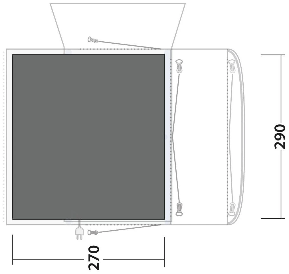Outwell Jonesville 290 Footprint Black-Grey 4 Outwell Jonesville 290 Footprint Black-Grey – Bild 2