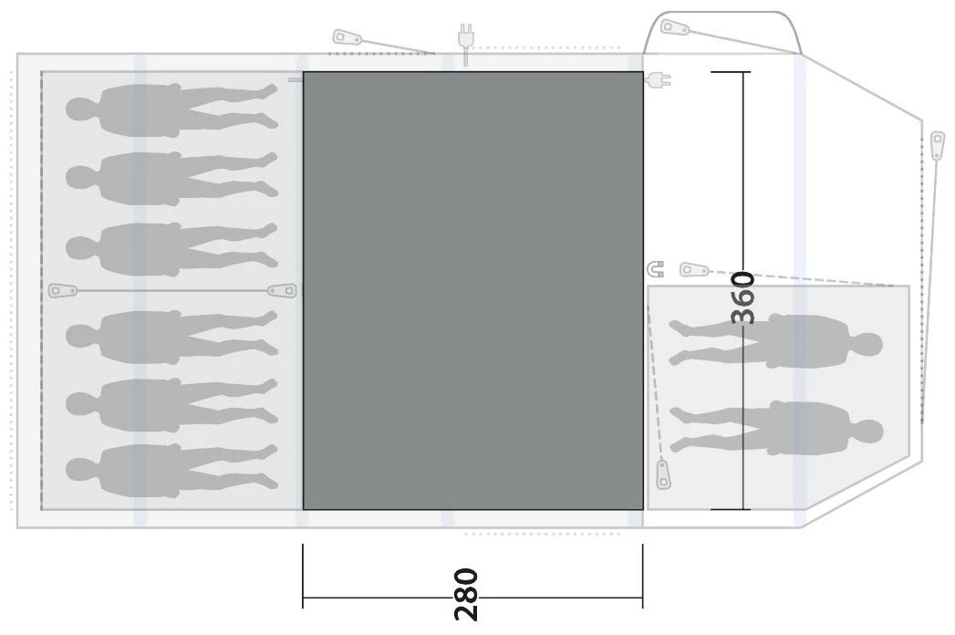 Outwell Knightdale 8PA Flat Woven Carpet 6 Outwell Knightdale 8PA Flat Woven Carpet – Bild 4