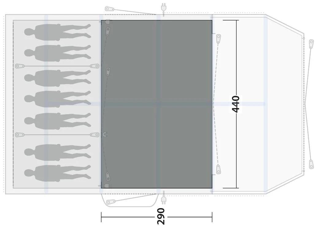 Outwell Knoxville 7SA Flat Woven Carpet Black-Grey 6 Outwell Knoxville 7SA Flat Woven Carpet Black-Grey – Bild 4