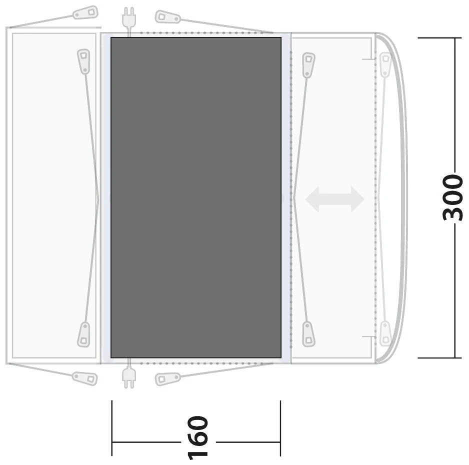 Outwell Maryville 260SA Flex Footprint Black-Grey 5 Outwell Maryville 260SA Flex Footprint Black-Grey – Bild 3