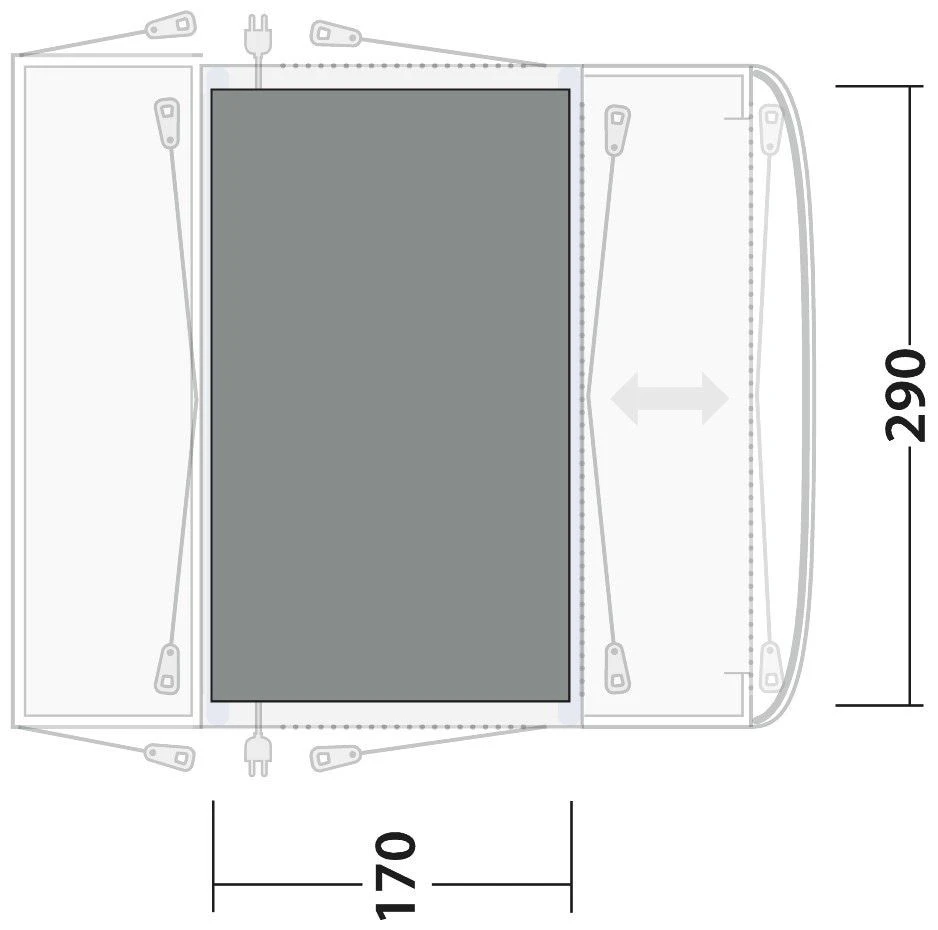 Outwell Maryville 260SA Flex Woven Carpet Black-Grey 6 Outwell Maryville 260SA Flex Woven Carpet Black-Grey – Bild 4