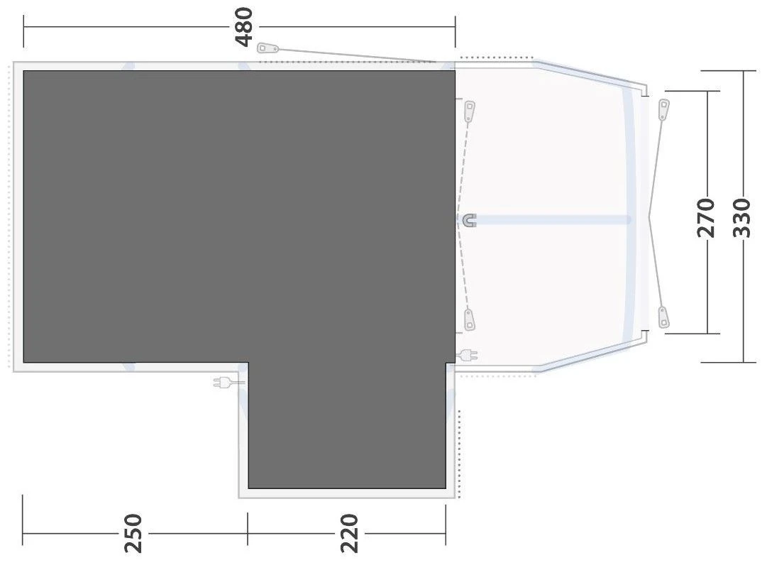 Outwell Mountain Lake 5ATC Footprint Grey 5 Outwell Mountain Lake 5ATC Footprint Grey – Bild 3