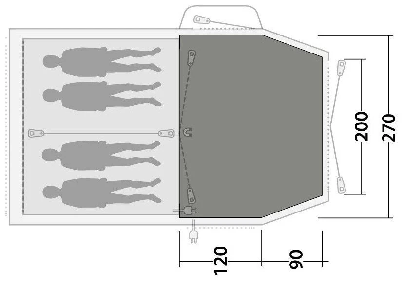 Outwell Nevada 4P Flat Woven Carpet (270 X 210 Cm) 6 Outwell Nevada 4P Flat Woven Carpet (270 X 210 Cm) – Bild 4