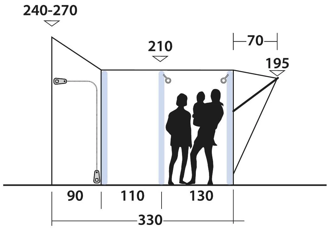 Outwell Newburg 240 Air Tall Package Deal Black-Grey 7 Outwell Newburg 240 Air Tall Package Deal Black-Grey – Bild 5