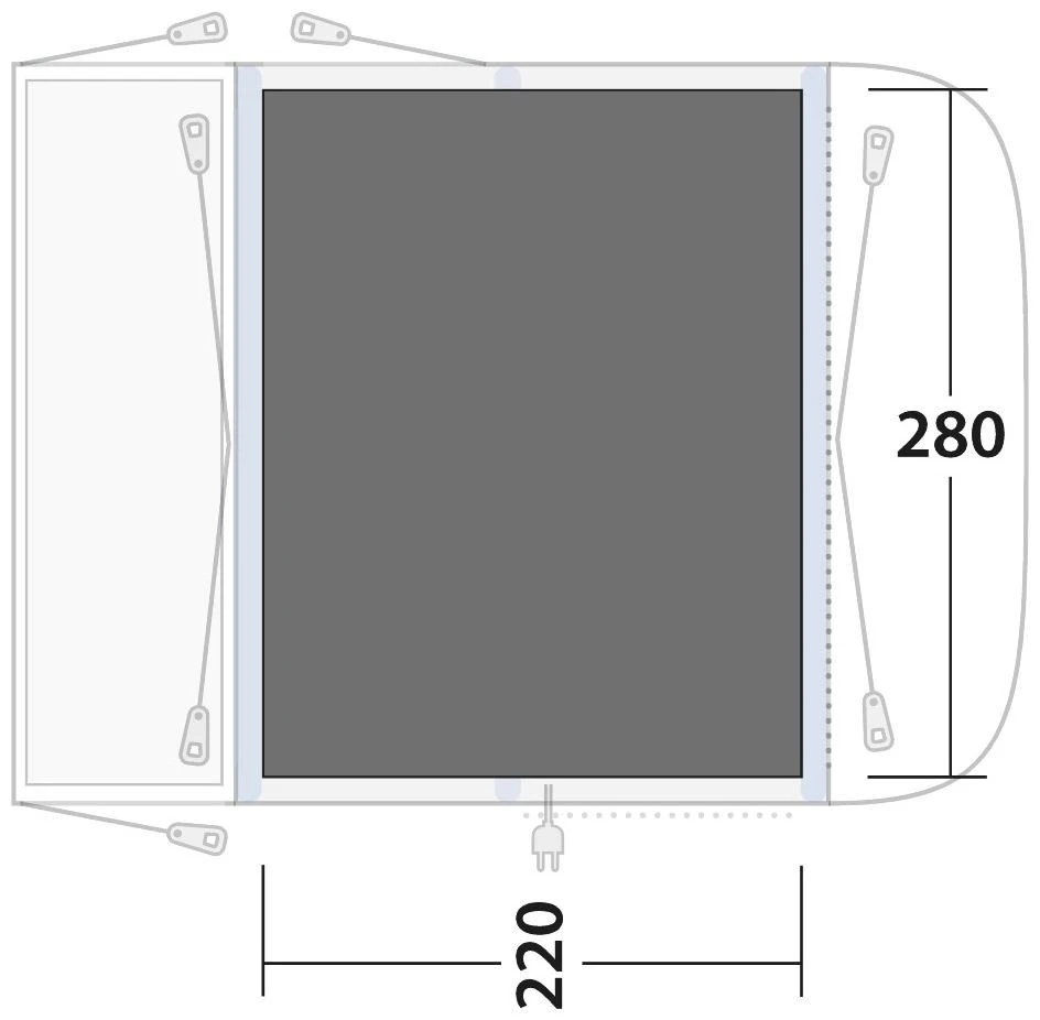 Outwell Newburg 240 Footprint Black-Grey 5 Outwell Newburg 240 Footprint Black-Grey – Bild 3