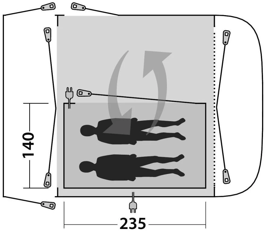 Outwell Newburg-Parkville 260 Inner Charcoal 5 Outwell Newburg-Parkville 260 Inner Charcoal – Bild 3