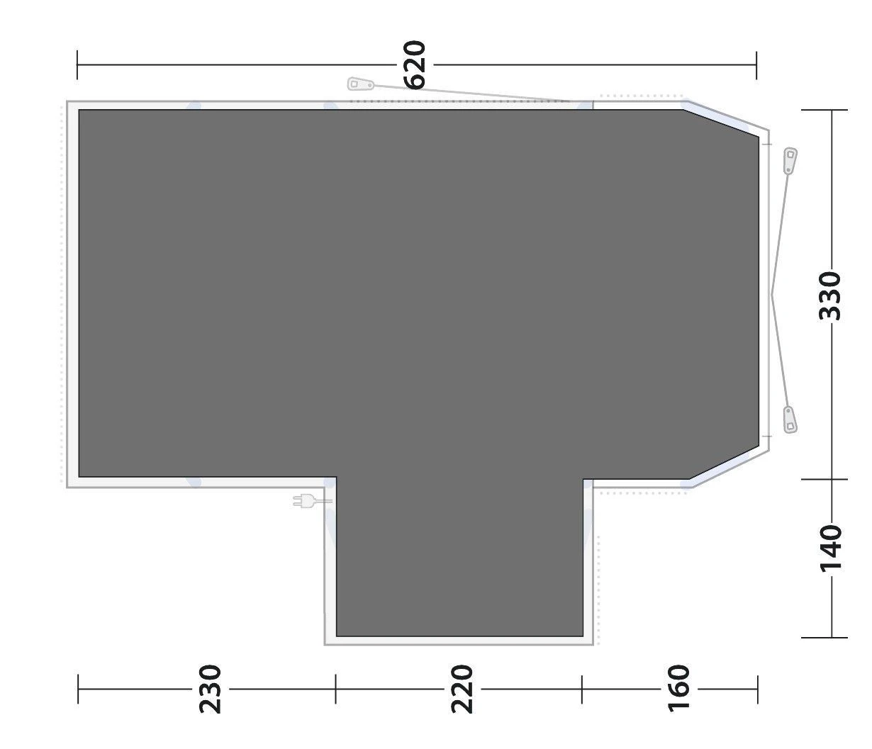 Outwell Oakdale 5PA Footprint Black-Grey 5 Outwell Oakdale 5PA Footprint Black-Grey – Bild 3
