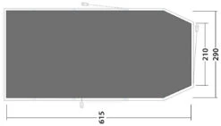 Outwell Parkdale 4PA Footprint Mit Integrated Toggle Up Front Black-Grey