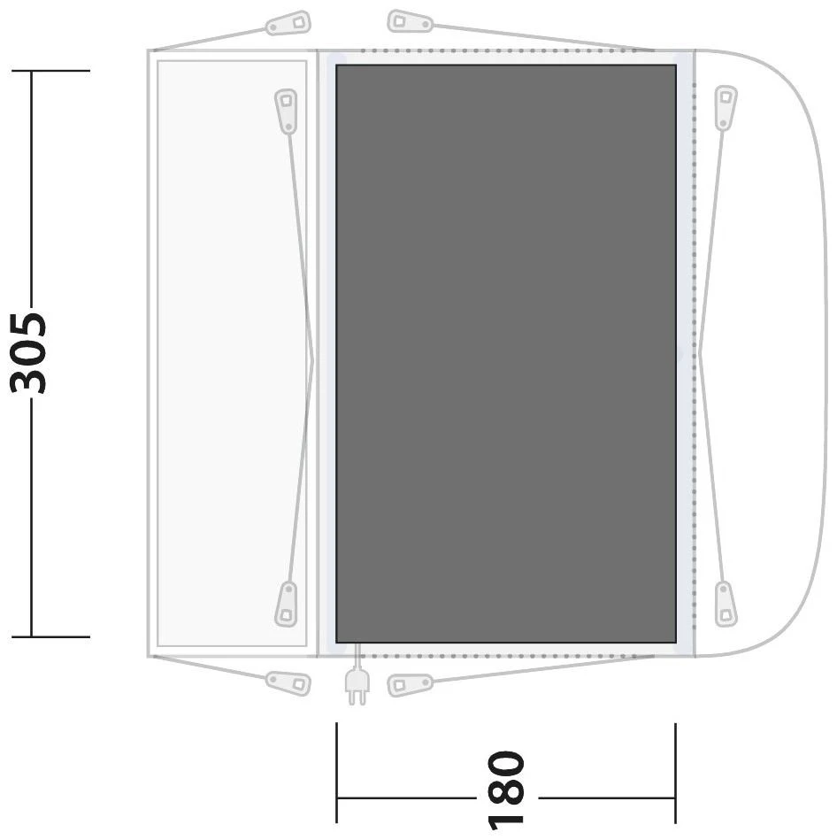 Outwell Parkville 200 Footprint Black-Grey 3 Outwell Parkville 200 Footprint Black-Grey