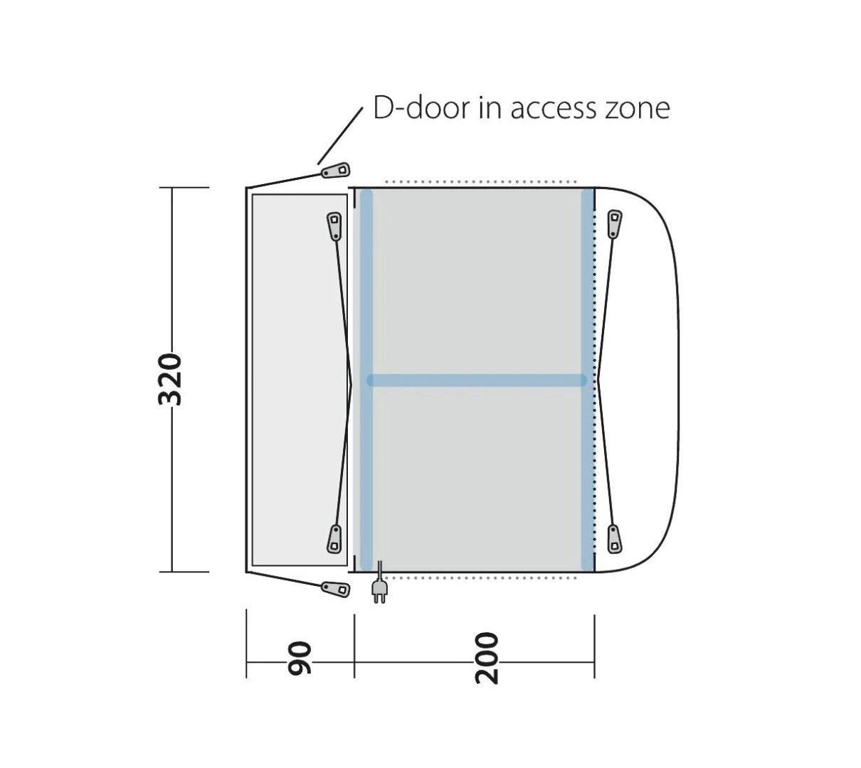 Outwell Parkville 200SA Xtra Tall 7 Outwell Parkville 200SA Xtra Tall – Bild 5
