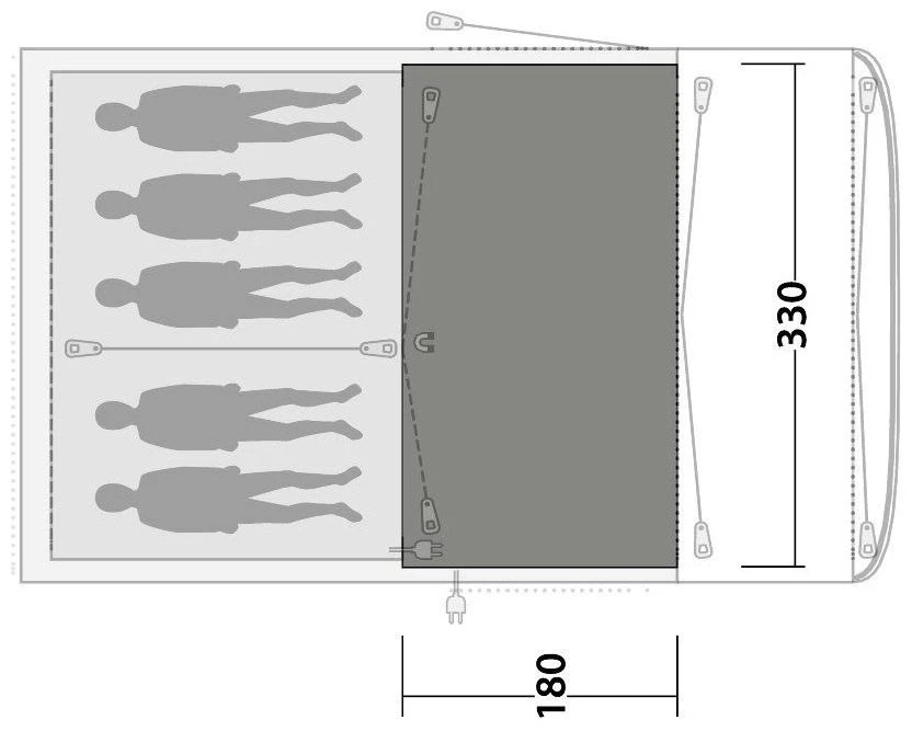 Outwell Rockland 5P Flat Woven Carpet Grey 6 Outwell Rockland 5P Flat Woven Carpet Grey – Bild 4