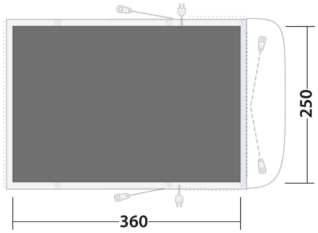 Outwell Wolfburg 380 Air Footprint Black-Grey 5 Outwell Wolfburg 380 Air Footprint Black-Grey – Bild 3