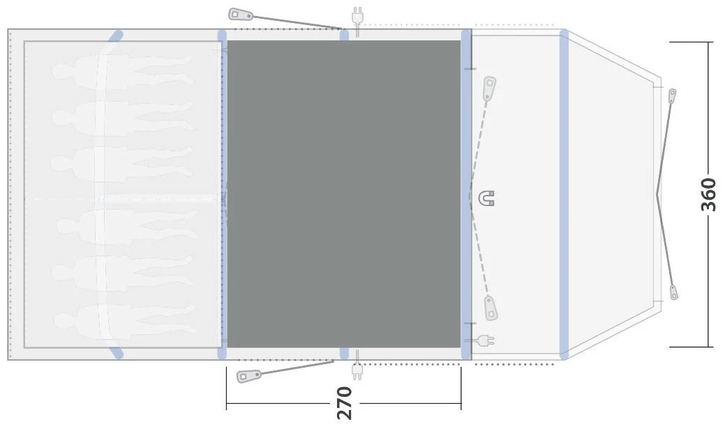 Outwell Wood Lake 6ATC Woven Carpet Black-Grey 6 Outwell Wood Lake 6ATC Woven Carpet Black-Grey – Bild 4