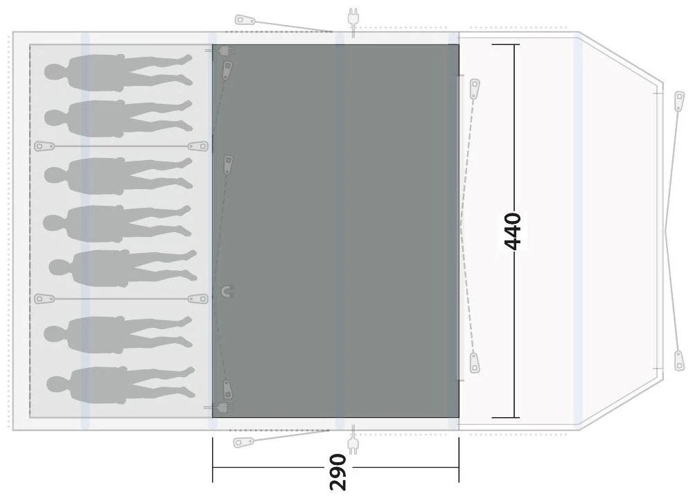 Outwell Wood Lake 7ATC Flat Woven Carpet Black-Grey 6 Outwell Wood Lake 7ATC Flat Woven Carpet Black-Grey – Bild 4
