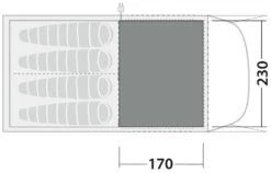 Robens Wolf Moon 4 Carpet 170 × 230 Cm Airspace 310/Spitfire 300/Indian Hills 310 Sand & Green -Günstiges OutdoorXL Geschäft robens wolf moon 4 carpet sand green 1