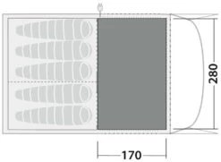Robens Wolf Moon 5XP Carpet Sand-Green -Günstiges OutdoorXL Geschäft robens wolf moon 5 carpet sand green 1