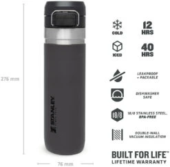 Stanley The Quick Flip Water Bottle 0,7 L -Günstiges OutdoorXL Geschäft stanley the quick flip water bottle 0 7l charcoal 700 ml charcoal 2