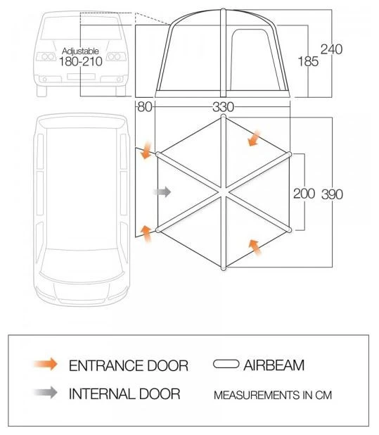 Vango Airhub Hexaway II Low Cloud Grey 5 Vango Airhub Hexaway II Low Cloud Grey – Bild 3
